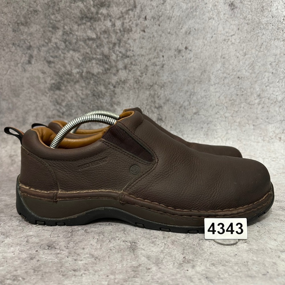 Red Wing StitchMax Slip-On Mens 10 Brown Safety Toe Work Shoe 6702 Aluminum Toe